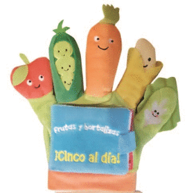 LIBRO GUANTE FRUTAS Y HORTALIZAS: �CINCO AL D�A!