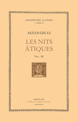 LES NITS �TIQUES, VOL. III (LLIBRES VI-IX)