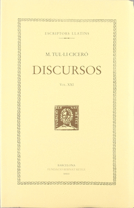 DISCURSOS, VOL. XXI: FIL�PIQUES (III-IX)