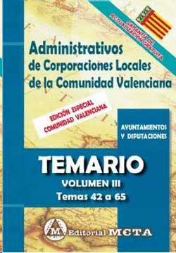 ADMINISTRATIVOS DE CORPORACIONES LOCALES DE LA COMJNIDAD VALENCIANA