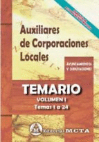 AUXILIARES DE CORPORACIONES LOCALES DE LA COMUNIDAD VALENCIANA TEMARIO VOLUMEN I