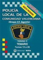 POLICA LOCAL DE LA COMUNIDAD VALENCIANA (GRUPO C1 AGENTE) TEMARIO VOL 2