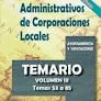 ADMINISTRATIVOS DE CORPORACIONES LOCALES TEMARIO VOLUMEN III TEMAS 53 A 85