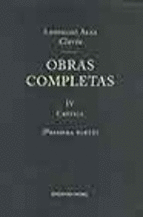 OBRAS COMPLETAS DE CLARN IV. CRTICA (1 VOL.)