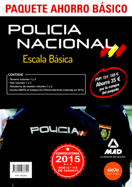 PACK AHORRO POLICIA NACIONAL