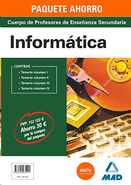 PAQUETE AHORRO INFORM�TICA CUERPO DE PROFESORES DE ENSE�ANZA SECUNDARIA