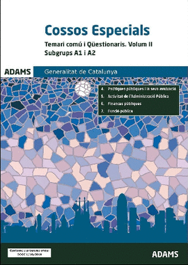 COSSOS ESPECIALS. TEMARI COMU I QUESTIONARIS VOLUMEN 2