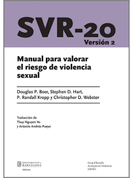 SVR-20 . MANUAL PARA VALORAR EL RIESGO DE VIOLENCIA NSEXUAL