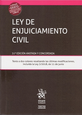 LEY DE ENJUICIAMIENTO CIVIL. 31� ED. ANOTADA Y CONCORDADA