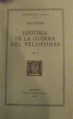 HISTRIA DE LA GUERRA DEL PELOPONNS, VOL. II: LLIBRE II