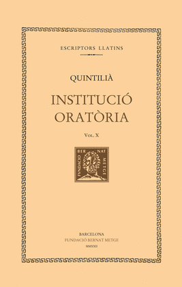 INSTITUCI ORATRIA (VOL. X). LLIBRE XI