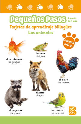 PEQUE�OS PASOS -TARJETAS DE APRENDIZAJE BILING�ES - LOS ANIMALES