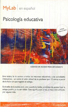 MYLAB PSICOLOG�A EDUCATICA: TARJETA C�DIGO ACCESO