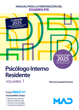 MANUAL PARA LA PREPARACI�N DEL EXAMEN PIR  (PSIC�LOGO INTERNO RESIDENTE)