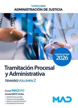 TRAMITACI�N PROCESAL Y ADMINISTRATIVA TEMARIO VOL 2 TURNO LIBRE