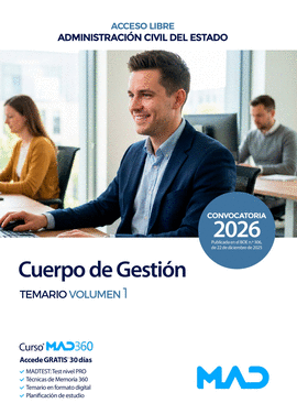CUERPO DE GESTI�N TEMARIO VOL 1 ACCESO LIBRE ADMINISTRACI�N CIVIL DEL ESTADO
