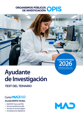 AYUDANTE DE INVESTIGACI�N TEST DEL TEMARIO (OPIS)