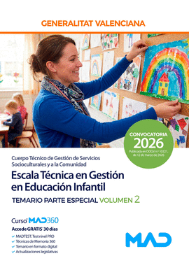 ESCALA T�CNICA EN GESTI�N EN EDUCACI�N INFANTIL TEMARIO PARTE ESPECIAL VOL 2