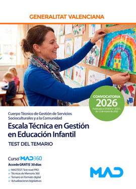 ESCALA T�CNICA EN GESTI�N EN EDUCACI�N INFANTIL TEST DEL TEMARIO