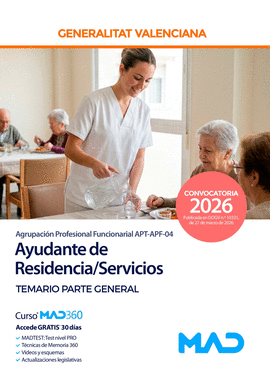 AYUDANTE DE RESIDENCIA / SERVICIOS TEMARIO PARTE GENERAL