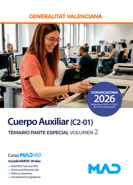 CUERPO AUXILIAR (C2-01) TEMARIO PARTE ESPECIAL VOL 2