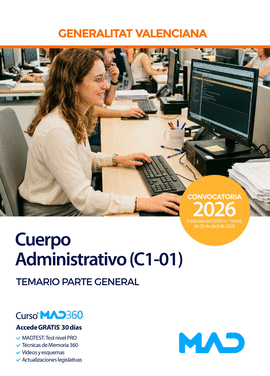 CUERPO ADMINISTRATIVO (C1-01) TEMARIO PARTE GENERAL
