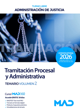 CUERPO DE TRAMITACI�N PROCESAL Y ADMINISTRATIVA TEMARIO VOL 2 TURNO LIBRE