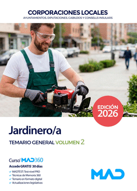 JARDINERO/A TEMARIO GENERAL VOL 2 CORPORACIONES LOCALES