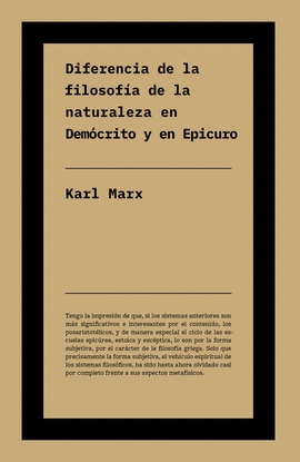 DIFERENCIA ENTRE LA FILOSOF�A DE LA NATURALEZA EN DEM�CRITO Y EN EPICURO